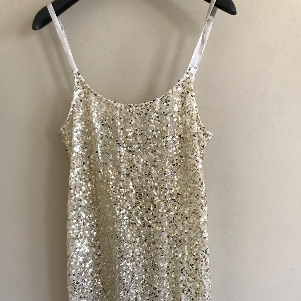 Free People gold sequin slip size XS